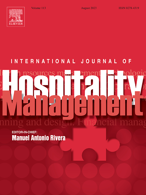 Go to journal home page - International Journal of Hospitality Management